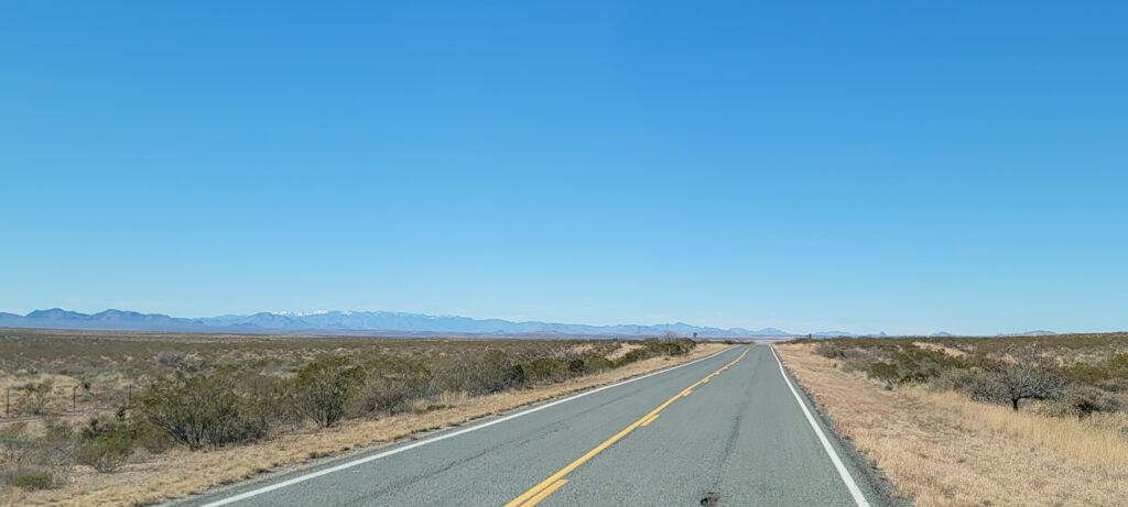 Lonely Highway 9 in New Mexico