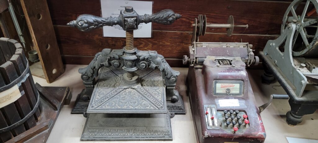 Early copy machine at Columbus Historical Society Museum