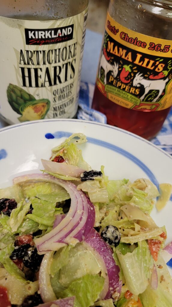 Salad with ingredients