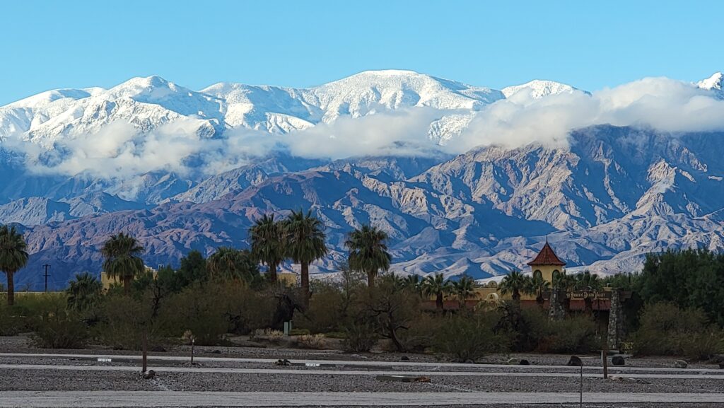 Death Valley snows above Furnace Creek
